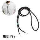 【VIVIFY 正規店】VIVIFY ビビファイ ネックレス レザー チョーカーOld Native Style Stone Setting Loop Tie/...