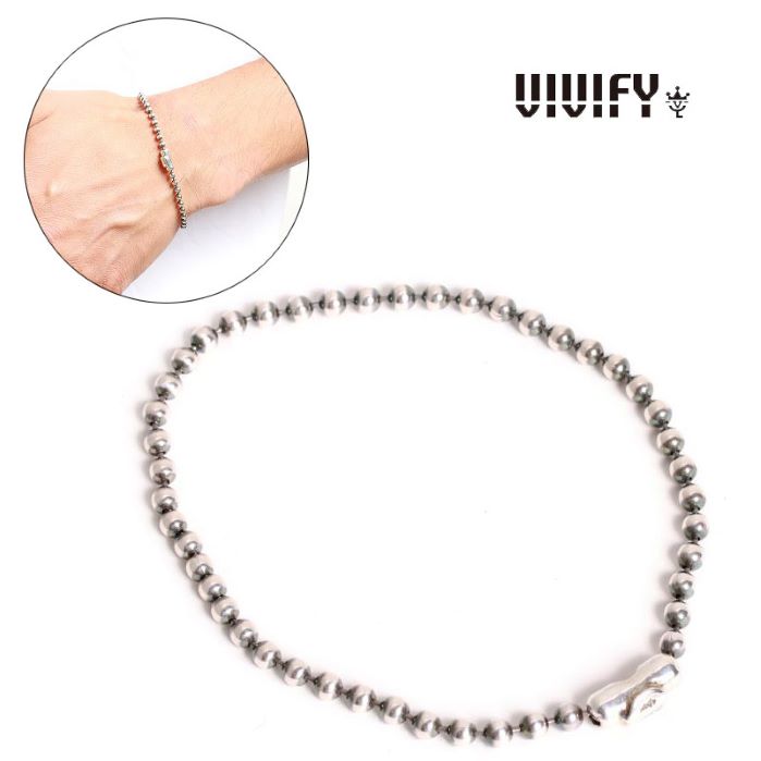 乐天商城 - 【VIVIFY 正規店】VIVIFY ビビファイ ブレスレット シルバー ボールチェーン Ball Chain Bracelet