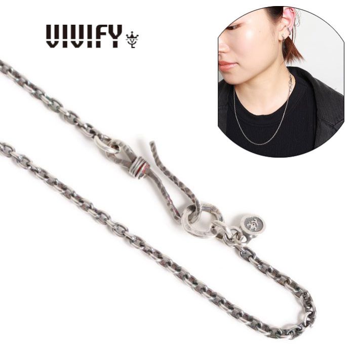 ＊こちらのアイテムは受注生産となります。 ＊付属でVIVIFYオリジナルの黒い巾着袋orBOXが付属します。 VFC-032 素材:ag925silver 幅:約2.0mm 全長:51cm 留め具にホールマークリング、オリジナルフック、VI...