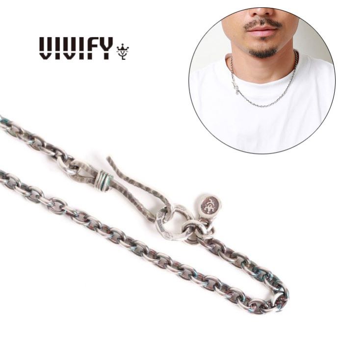 Rakuten - 【VIVIFY 正規店】VIVIFY ビビファイ ネックレス シルバー アズキチェーン Hallmarks Clasp Chain 3.4 x 45cm