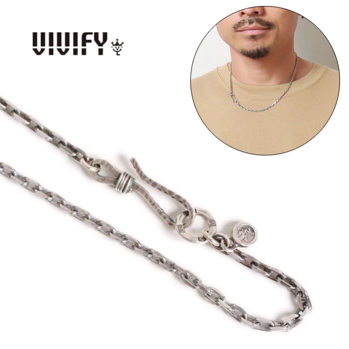 乐天商城 - 【VIVIFY 正規店】VIVIFY ビビファイ ネックレス シルバー アズキチェーン Hallmarks Clasp Chain 3.4 x 45cm/4C