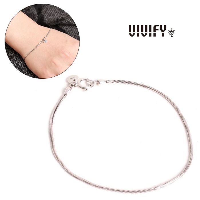 Silver - 【VIVIFY 正規店】VIVIFY ビビファイ ブレスレット シルバー スネークチェーン Snake Chain Thin Bracelet