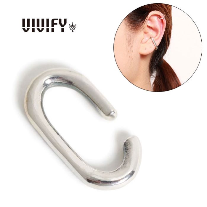 【VIVIFY 正規店】VIVIFY ビビファイ ピアス シルバー イヤーカフ Oval ear cuffs