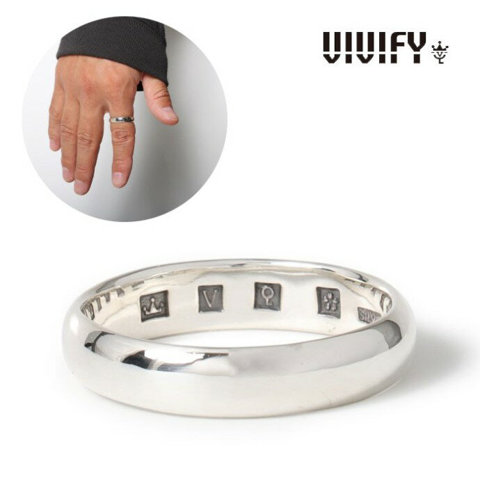 【VIVIFY 正規店】VIVIFY ビビファイ リング 指輪 シルバー Back Hallmarks Ring/Plain/Round