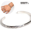 【VIVIFY 正規店】VIVIFY ビビファイ バングル シルバー Back Hallmarks Bangle/Hammered finish/Round