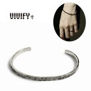 【VIVIFY 正規店】VIVIFY ビビファイ バングル ブレスレット シルバー Back Hallmarks Bangle/Hammered finish/...
