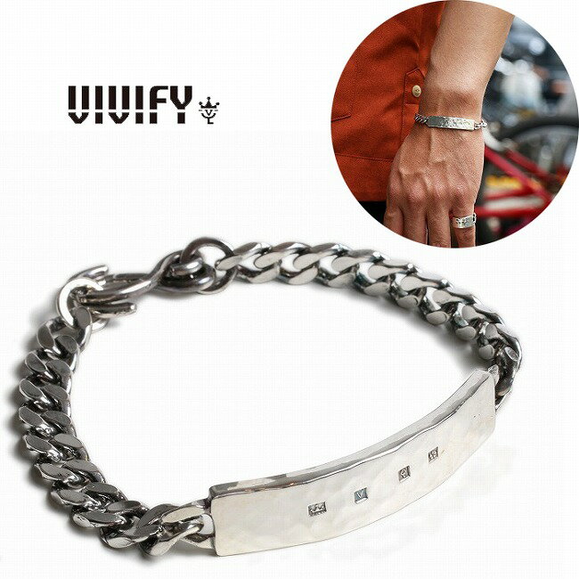 【VIVIFY 正規店】VIVIFY ビビファイ ブレスレット キヘイチェーン シルバー Hallmarks ID Bracelet/ Mirror Finish