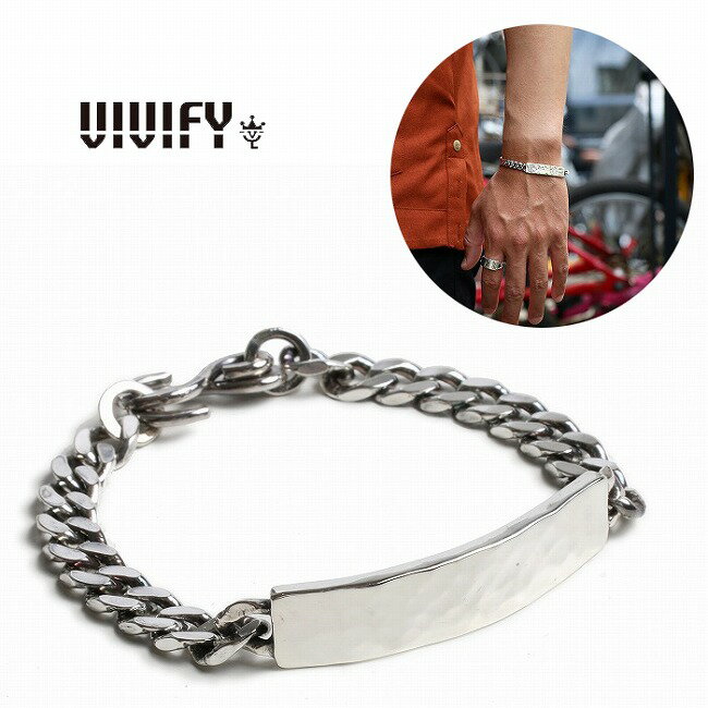 【VIVIFY 正規店】VIVIFY ビビファイ ブレスレット キヘイチェーン シルバー Back Hallmarks ID Bracelet/ Mirror Finish