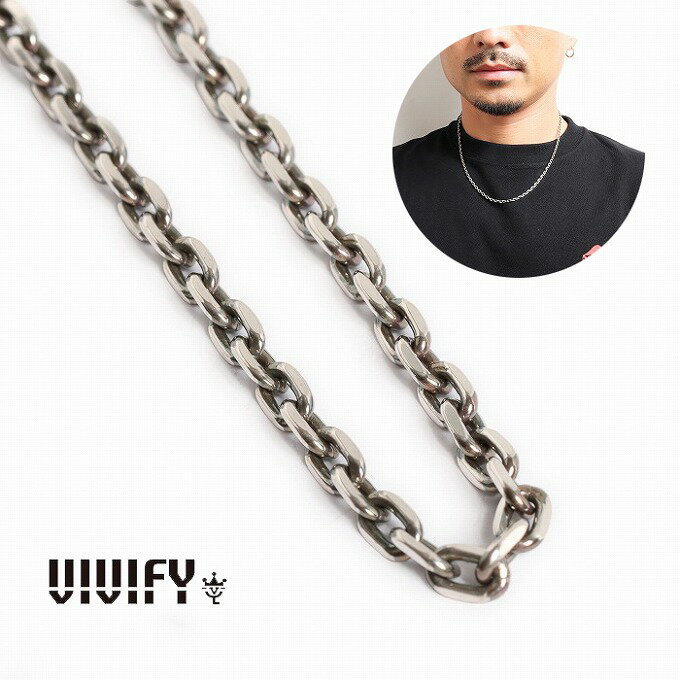 【VIVIFY 正規店】VIVIFY ビビファイ ネックレス シルバー アズキチェーン Chain 3.4 x 50cm/4C