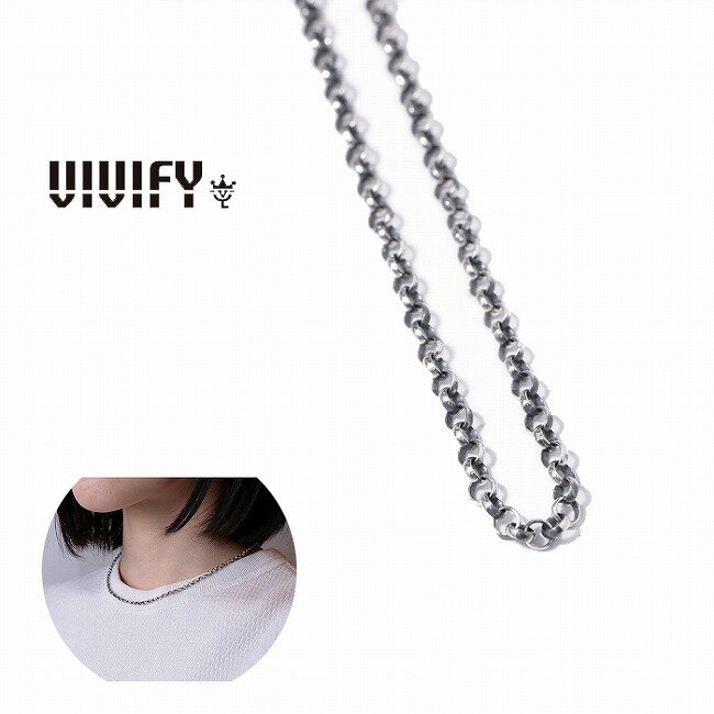 銀 - 【送料無料】【VIVIFY 正規店】VIVIFY ビビファイ ネックレス シルバー ハーフラウンドチェーン Half Round Chain Necklace