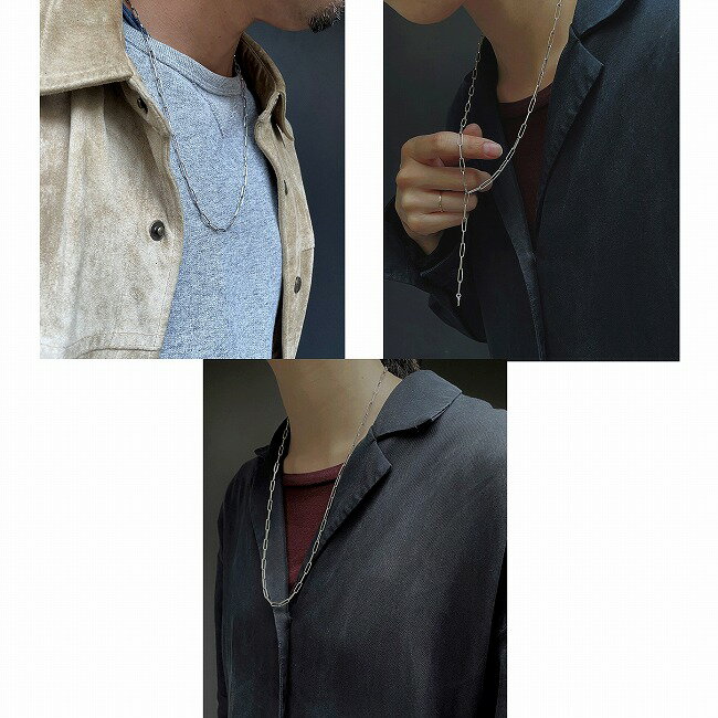 【送料無料】【VIVIFY 正規店】VIVIFY ビビファイ ネックレス シルバー レクタングルチェーン Rectangle Chain Necklace Long