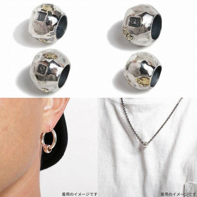 【送料無料】【VIVIFY 正規店】VIVIFY ビビファイ シルバービーズ フープピアス カスタムパーツ Solid Silver Beads /Large Ball w/gold 2