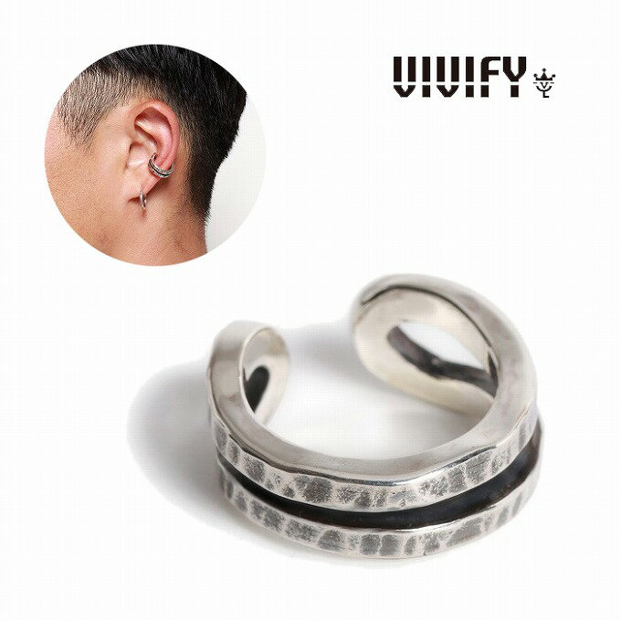 【送料無料】【VIVIFY 正規店】VIVIFY ビビファイ ピアス シルバー Loopin’ Ear cuff/ Hammered finish
