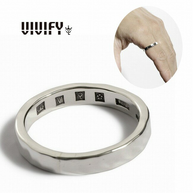 乐天商城 - 【送料無料】【VIVIFY 正規店】VIVIFY ビビファイ シルバー 指輪 リング Back Hallmarks Ring/Mirror finish/Narrow