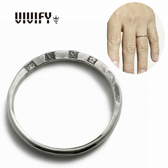 【送料無料】【VIVIFY 正規店】VIVIFY ビビファイ リング 指輪 シルバー Half Hammered Hallmarks Ring