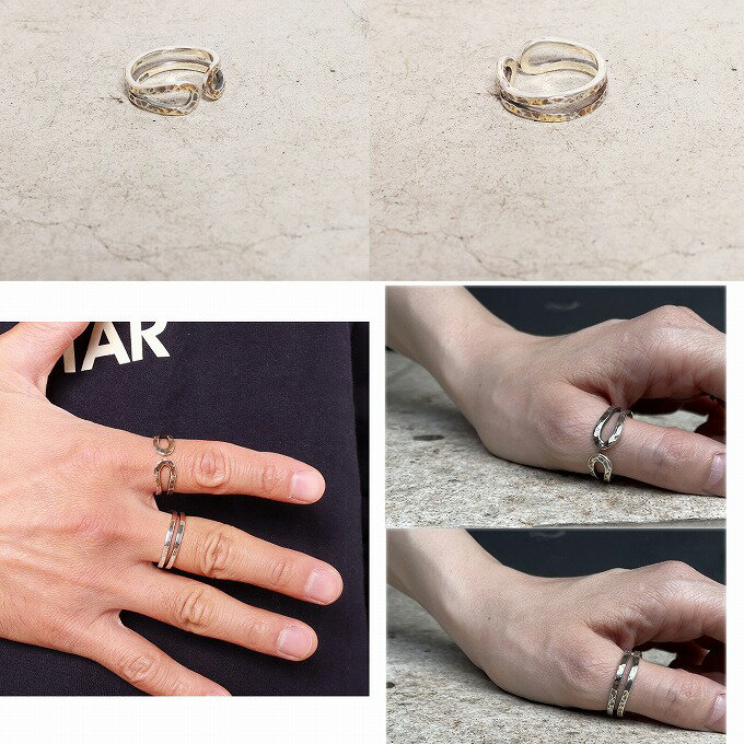 【VIVIFY 正規店】VIVIFY ビビファイ リング 指輪 シルバー Loopin’ Ring/ Hammered finish w/gold