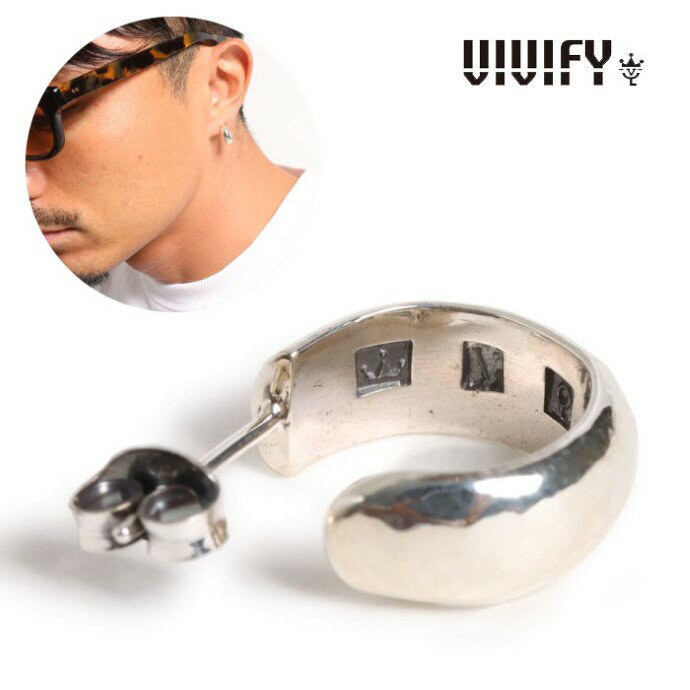 【VIVIFY 正規店】VIVIFY ビビファイ ピアス シルバー Back Hallmarks Pierce/Mirror finish/Round