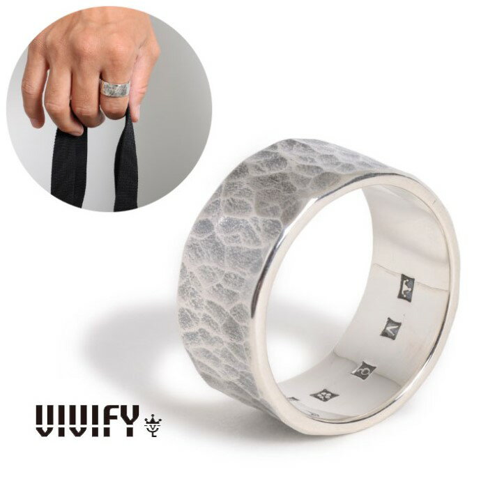 【VIVIFY 正規店】VIVIFY ビビファイ シルバー 指輪 リング Back Hallmarks Ring/ Hammered finish /10mm