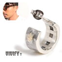 【VIVIFY 正規店】VIVIFY ビビファイ ピアス シルバー Back Hallmarks Pierce/ Hammered finish /Middle w/gold