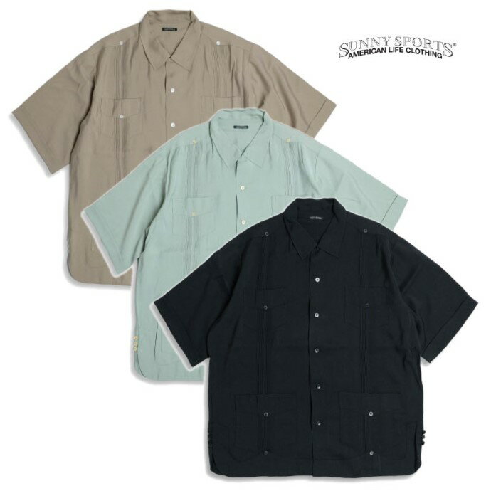 乐天商城 - 【SUNNY SPORTS 正規店】SUNNY SPORTS サニースポーツ キューバシャツ 半袖 CUBA SHIRTS