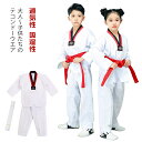 テコンドー着 子供 大人 キッズ テコンドー ユニフォーム 空手着 テコンドーウェア カンフー セットアップ スポーツウェア 制服 武道 トレーニング Vネック...