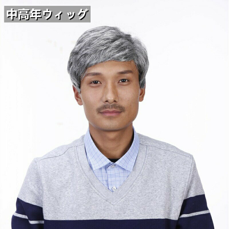 ウィッグ メンズ かつら ショート 白髪 銀髪 短髪 お父さん 男性用ウィッグ 紳士 フルウィッグ 中高年ウィッグ wig ふわふわ 中高年 父 通気性 ナチュラル ウィッグ 自然 変装 フリーサイズ メンズウィッグ お年寄り用