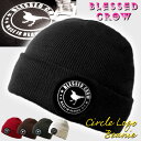 BlessedCrow CircleLogo ミディアムビーニー ブランド ニット帽 メンズ レディース ニット帽子 秋冬 帽子屋 吉祥寺