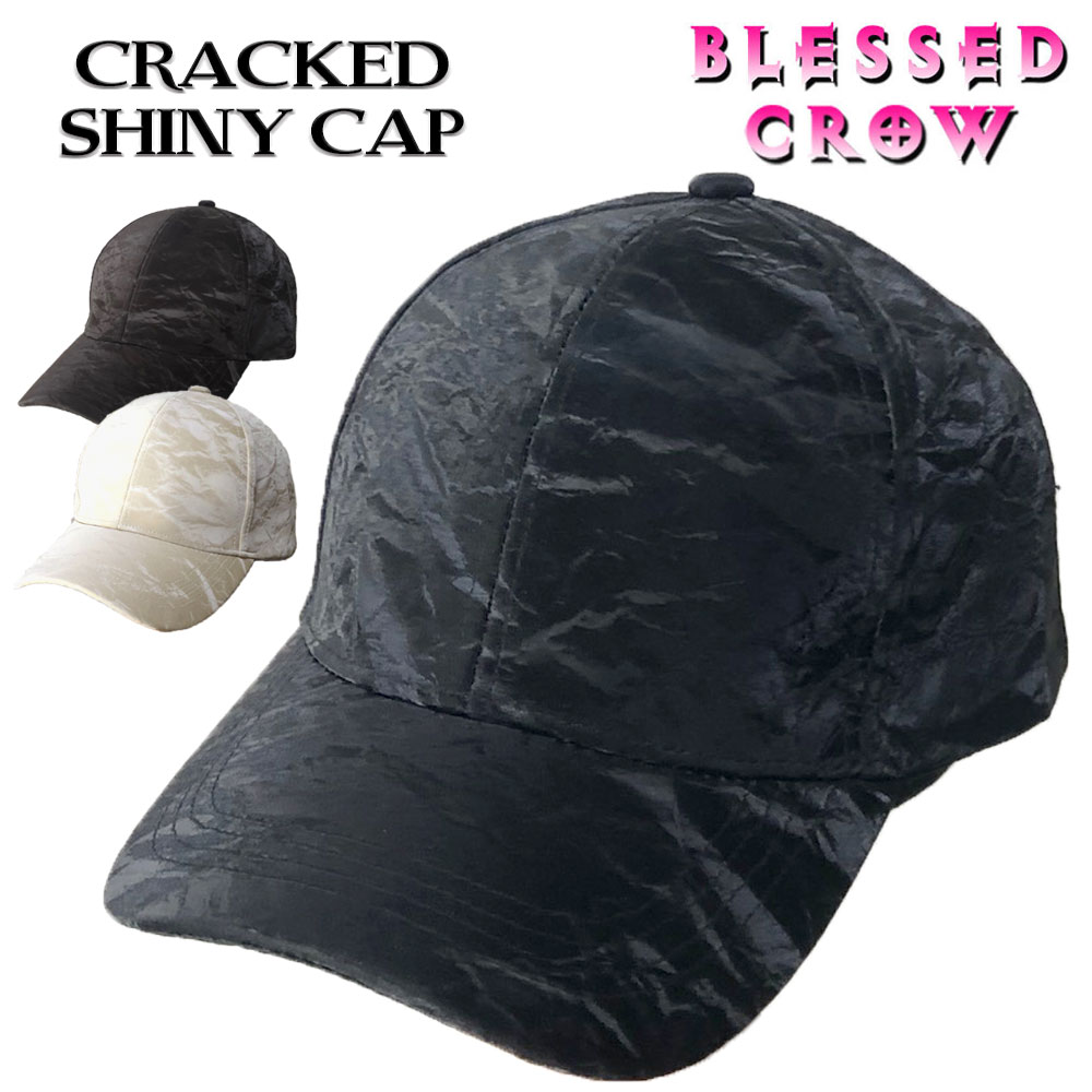 【全品P5倍中】大人目 サラ艶生地 CrackedShiny キャップ 模様 メンズ レディース 帽子 春 夏 秋 冬