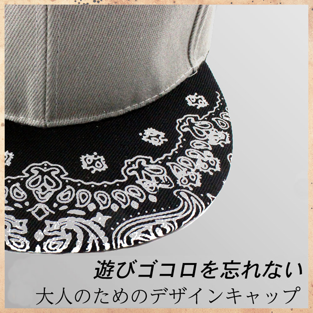 【全品P5倍中】Paisley キャップ 深い 深め 帽子 メンズ レディース ペイズリー ツ...