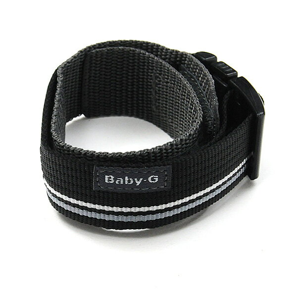 Baby-G純正バンド：BG-3003V専用ベルト 引きとおし 20ミリ幅 ブラック BG-3003V Black Casio Nylon-Velcro Watch Band (10316359)　bgf-119代替品