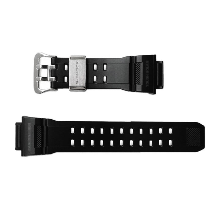G-SHOCK 純正ベルト GW-9400BJ-1専用バンド ウレタン樹脂 Resin (Carbon Fiber) ブラック 取付用ネジset (10455260_0060）カーボンファイバーインサートバンド