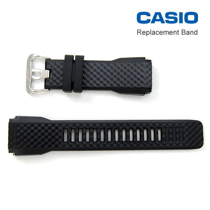 Ladies - CASIO Smart Outdoor Watch 純正ベルト WSD-F30 専用 ウレタン樹脂バンド ブラック レバー式バネ棒/補強パイプ組込済み [10580335_035] [ ネコポス配送 ] 対応機種：WSD-F30-BK WSD-F30-RG