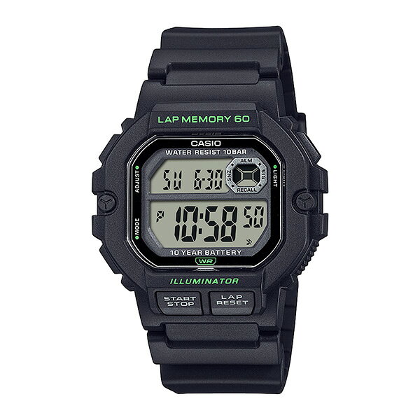 腕時計 メンズ カシオ デジタル 10気圧防水 CASIO WS-1400H-1AJF 5,5 2025年9月 ギフト プレゼント