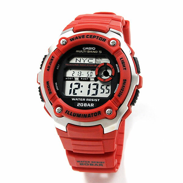 カシオ 電波時計 腕時計 デジタル CASIO WV-200R-4AJF 7,0 国内正規品 カシオコレクション カシオスタンダード カシコレ チプカシ チープカシオ 赤い 時計 レッド 赤