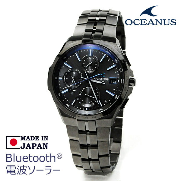 casio オシアナス 腕時計 メンズ 電波ソーラー モバイルリンク 時計 日本製 Manta OCW-S5000B-1AJF