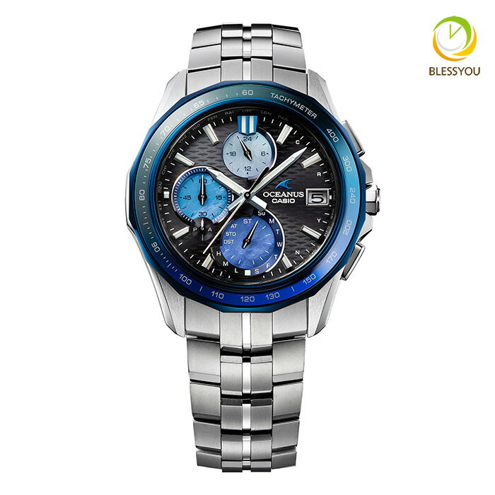 腕時計 メンズ カシオ オシアナス 電波ソーラー モバイルリンク アナログ チタンバンド CASIO OCEANUS 10気圧防水 日本製 Manta OCW-S7000AP-1AJF 240.0 2026年5月