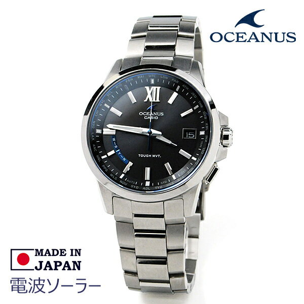 casio オシアナス 腕時計 メンズ 電波ソーラー 3針 時計 日本製 OCW-T150-1AJF