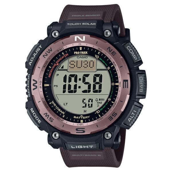 プロトレック カシオ 腕時計 PRW-3400Y-5JF 42,0 CASIO PROTREK 方位 高度 気圧 温度 計測 トリプルセンサー 電波ソーラー デジタル 見やすい