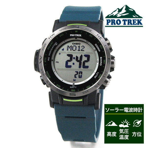 プロトレック ＼北陸げんき市 クーポン！／ プロトレック CASIO PRO TREK PRW-35Y-3JF 42,0 2023年5月 カシオ 電波ソーラー デジタル 腕時計 メンズ アウトドアウォッチ 登山 ハイキング トレッキング キャンプ 釣り 10気圧防水 コンパクトサイズ 軽量 45g 女性にもおすすめ PRW35Y3JF