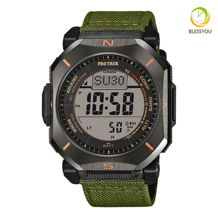 맨즈 손목시계 프로트렉 카시오 CASIO PROTREK PRW-69YB-3JF ​​44,0 2026년 4월 방위 고도 기압 온도 계측 트리플 센서 전파 솔러 디지털 보기 쉽다