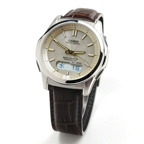 国内正規品 ソーラー電波時計 皮革バンド カシオ メンズ 腕時計 ウェーブセプター 電波ソーラー レザーバンド 5気圧防水 アラーム機能 日付表示 皮革ベルト 軽量 軽い CASIO WVA-M630L-9AJF 20,0 男性 父 父親 パパ プレゼント ギフト 贈り物