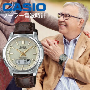 【国内正規品】 ソーラー電波時計 カシオ 腕時計 CASIO ウェーブセプター 電波ソーラー レザーバンド CASIO WVA-M630L-9AJF 20,0 父の日 プレゼント ギフト メーカー保証1年 父の日ギフト 父の日 プレゼント 実用的 家族に