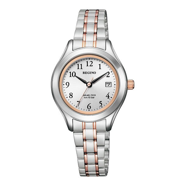 CITIZEN REGUNO シチズン ソーラーテック 腕時計 レディース レグノ KM4-139-93 13 ステンレススチール（一部ピンクゴールドめっき）10気圧防水（日常生活用強化防水）
