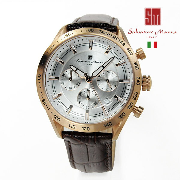 サルバトーレマーラ サルバトーレマーラ メンズ 腕時計 レザーバンド SALVATORE MARRA sm23104-ssbk 30.0 クロノグラフ