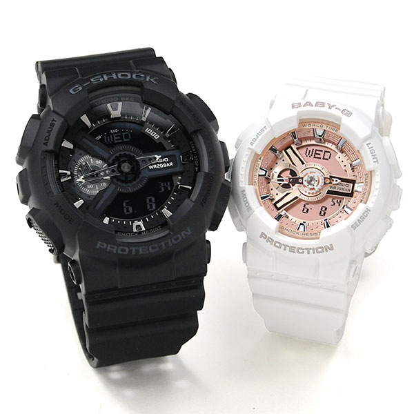 ＼北陸げんき市 クーポン！／ ペアウォッチ Gショック G－SHOCKペア BK&WHPK GA-110-1BJF × BA-110X-7A1JF (32,0) ジーショック ペア おそろい リンクコーデ 贈り物 プレゼント ギフト 人気 Gショック/ペアウォッチ/blessyou