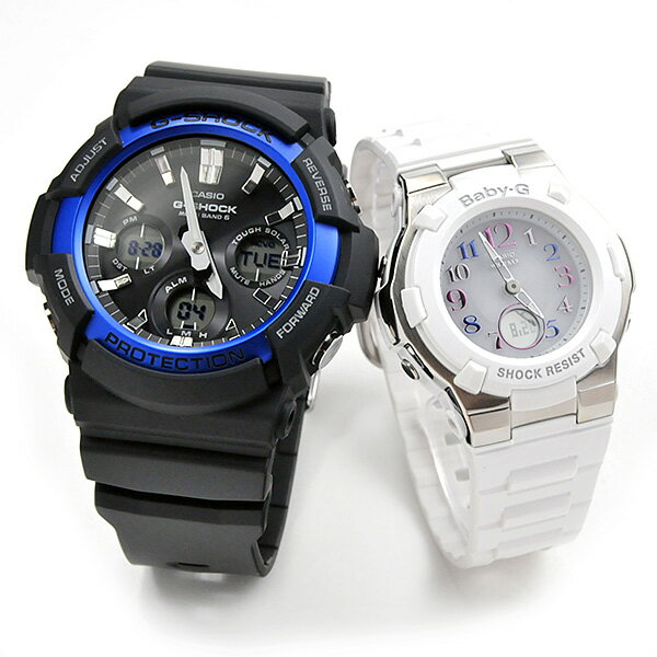 ペアウォッチ gショック g－shock 電波 ソーラー G-shock & Baby-G GAW-100B-1A2-BGA-1100GR-7BJF (49,0) [腕時計 ペア カップル ブランド ウォッチ] gショック 電波 ソーラーペア