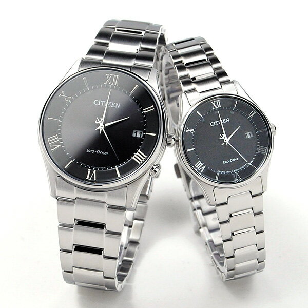 ペアウォッチ 夫婦 30代 40代 50代 シチズンコレクション ソーラー電波 腕時計 (bk) CITIZEN COLLECTION AS1060-54E ES0000-79E 80,0 結婚 記念日 銀婚式 プレゼント 贈り物 ギフト 両親 友人