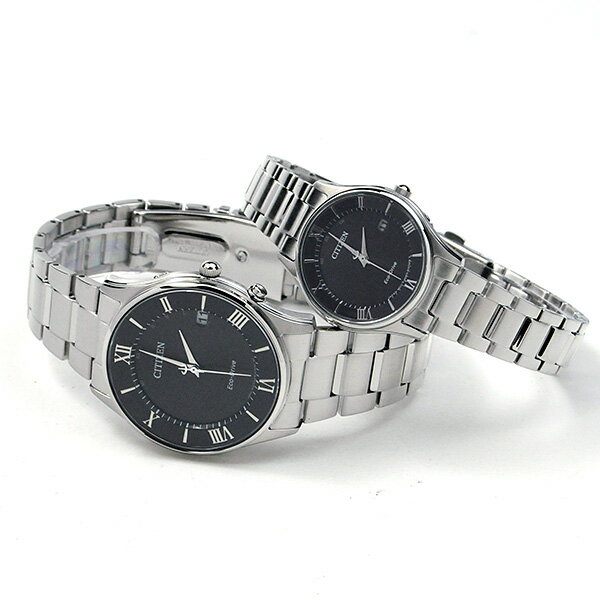 ペアウォッチ 夫婦 30代 40代 50代 シチズンコレクション ソーラー電波 腕時計 (bk) CITIZEN COLLECTION AS1060-54E ES0000-79E 80,0 結婚 記念日 銀婚式 プレゼント 贈り物 ギフト 両親 友人