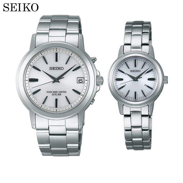 セイコー 腕時計 ペア スピリット2 ソーラー電波 ペアウォッチ WH(B) 10気圧防水 SEIKO SBTM167-SSDY017カップル ブランド ウォッチ 100,0　 ペアウォッチ おすすめ 夫婦 ■ 結婚 10 周年 ペア ウォッチ