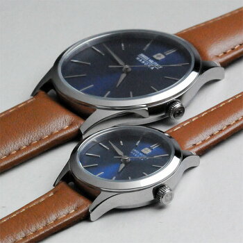 スイスミリタリーペアウォッチプリモ(blue)レザーバンド【腕時計ペアカップルブランドウォッチ】/SWISSMILITARYPRIMOML420-ML42130,0*この商品は名入れできません